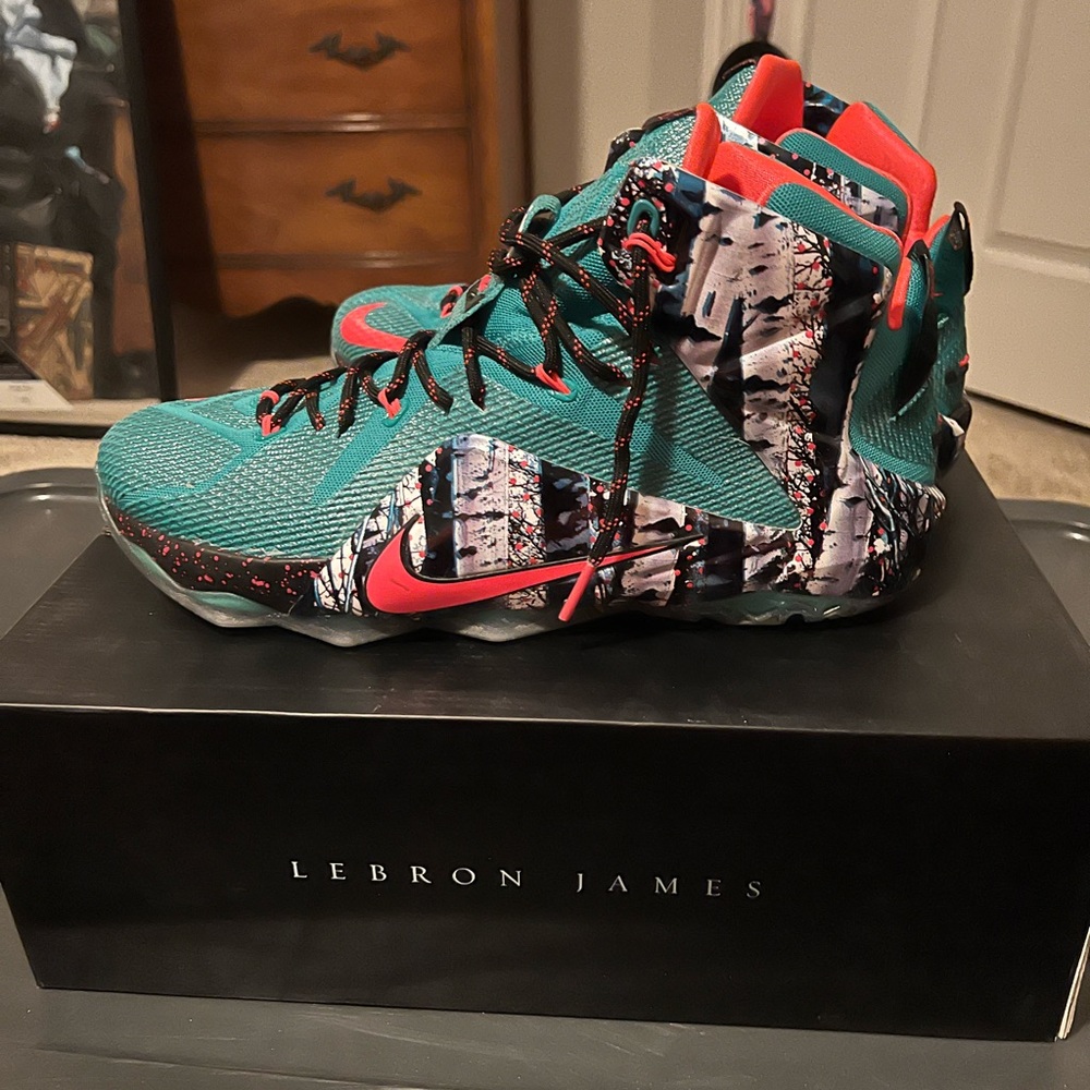 LeBron XII Xmas Akron Birch Sneakers Size 13